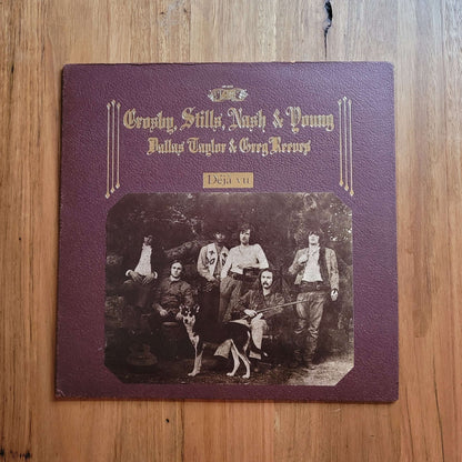 A square album cover for 'Crazy, Hell,  CROSBY STILLS NASH & YOUNG DEJA VU FRONT