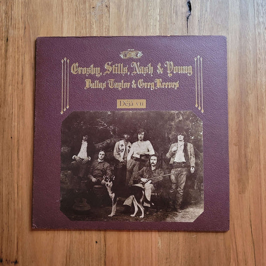 A square album cover for 'Crazy, Hell,  CROSBY STILLS NASH & YOUNG DEJA VU FRONT