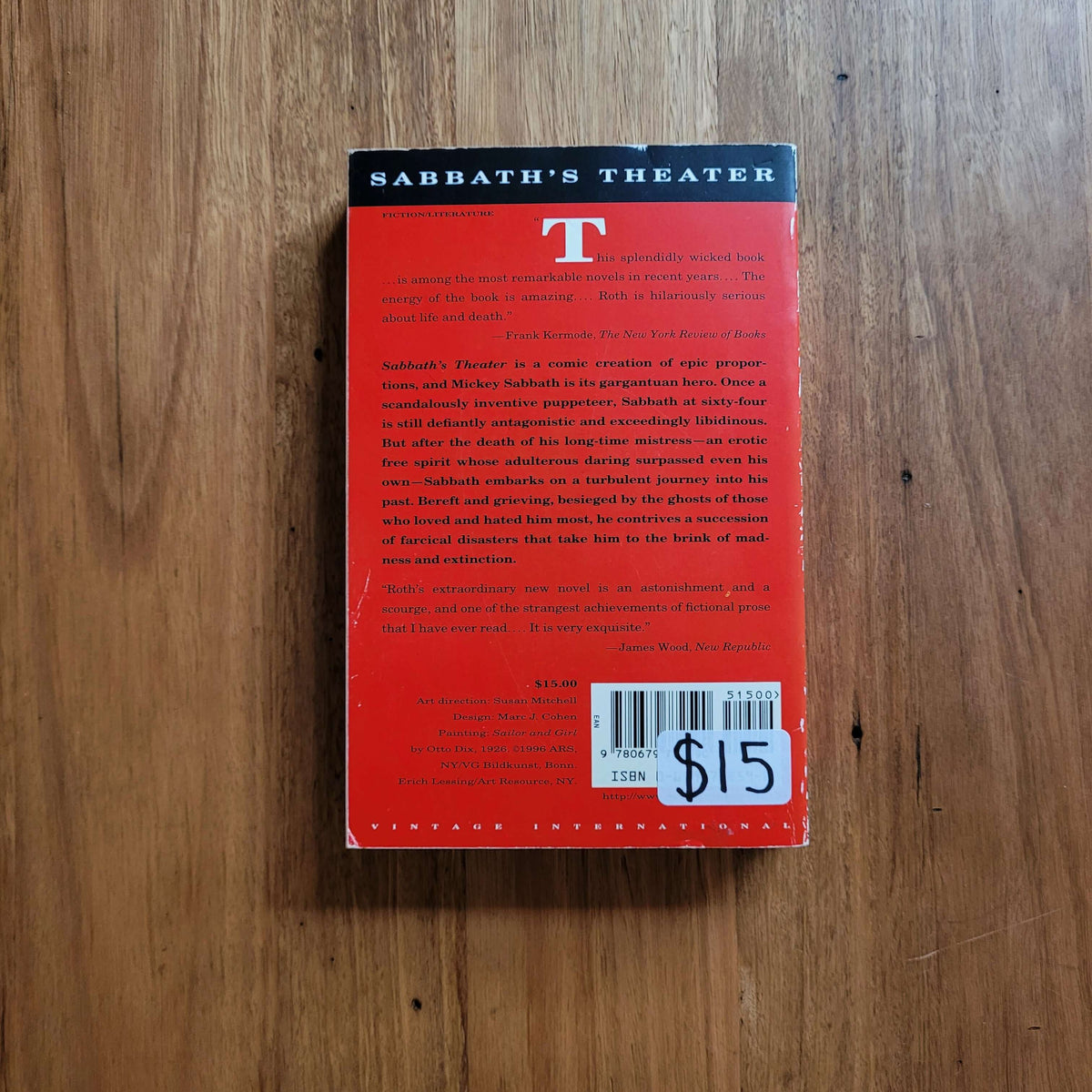Philip Roth - Sabbath's Theater (Paperback)