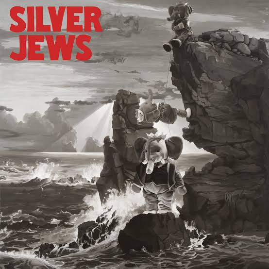 Album cover with 'Silver Jews' text and black and white illustration