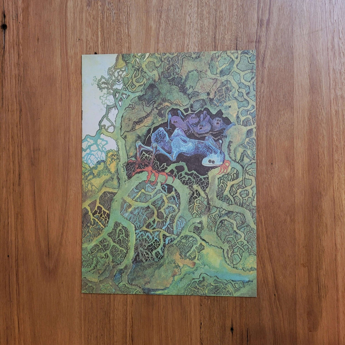 Artwork from Yes - Fragile album featuring abstract imagery with intricate patterns and vibrant colors.